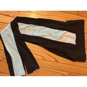 Women’s Black Leggings. Size Large DYCE Active Stretch Activewear Love spellout